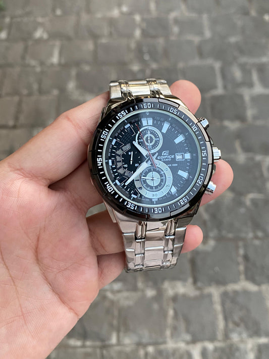 Black Dial Silver Colour Luxurious Analog Watch For Men