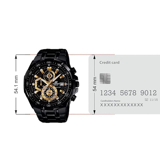 Black Dial Black Steel Strapes Chronograph Analog Watch For Men