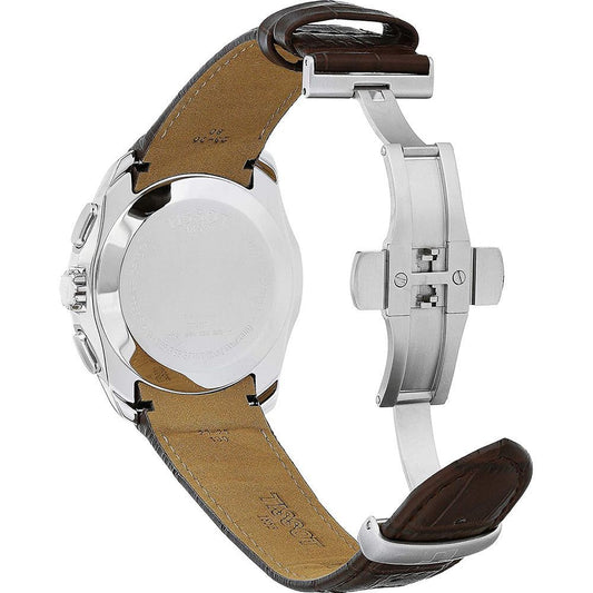 Brown Trending Chronograph Working Brown Leather Watch For Men And Boys