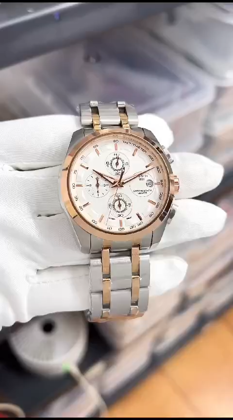 White And Gold Plated Premium Watch Dial Size 43 Mm For Men And Boys